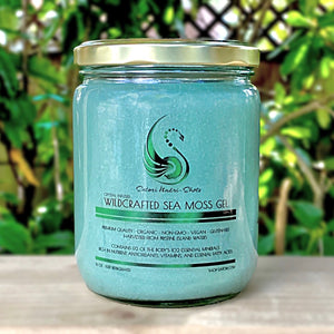 Crystal Infused Sea Moss Gel -Blue Spirulina Pear